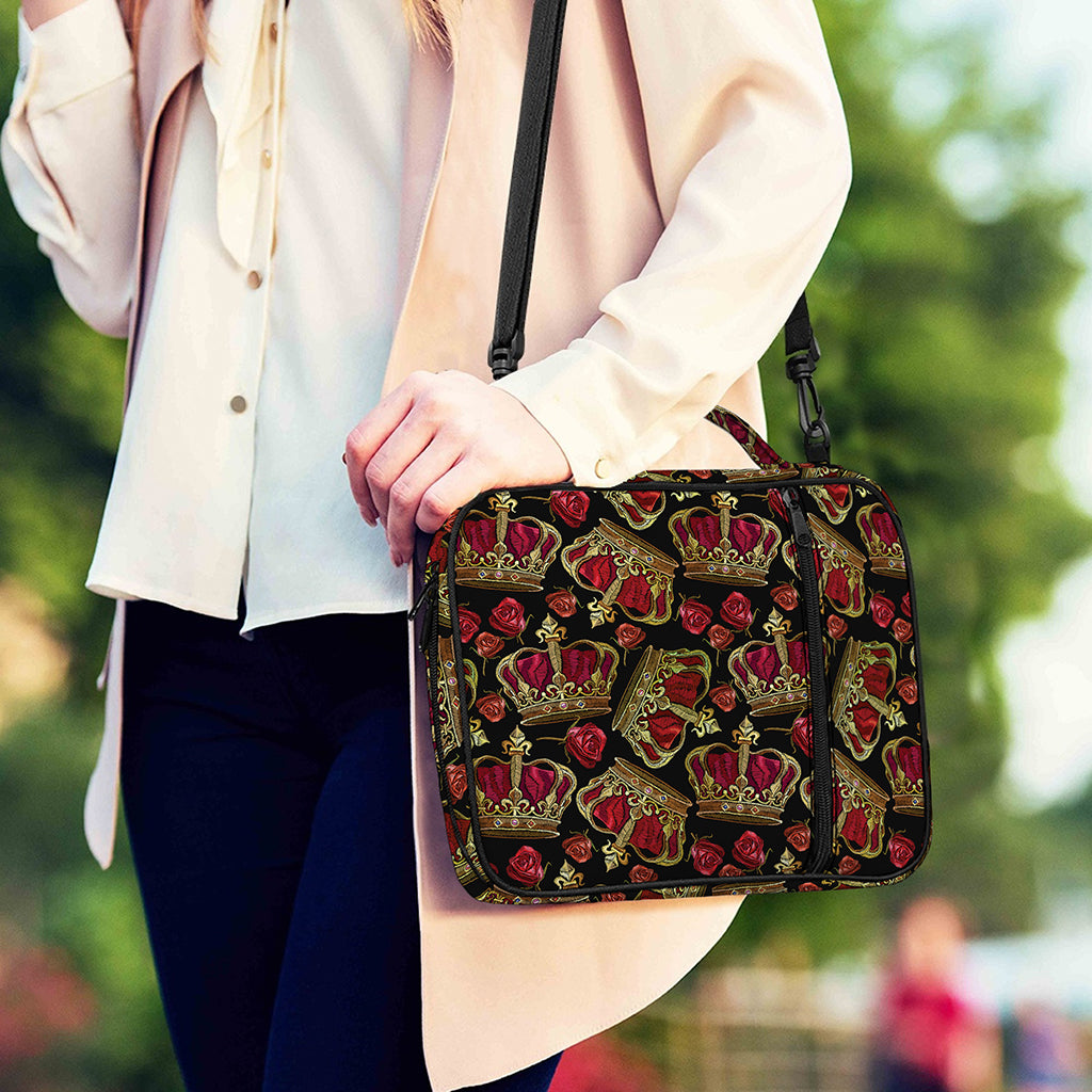 Embroidery Crown Pattern Print Shoulder Strap Bible Bag