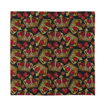 Embroidery Crown Pattern Print Silk Bandana