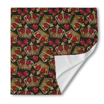 Embroidery Crown Pattern Print Silk Bandana