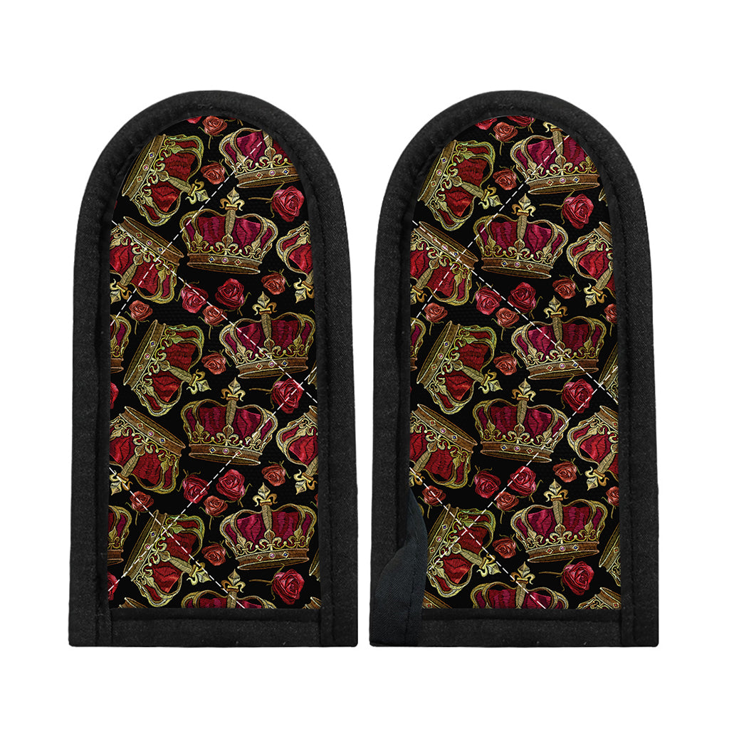 Embroidery Crown Pattern Print Skillet Handle Cover