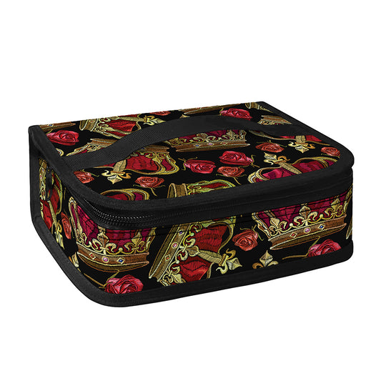Embroidery Crown Pattern Print Small Lunch Bag