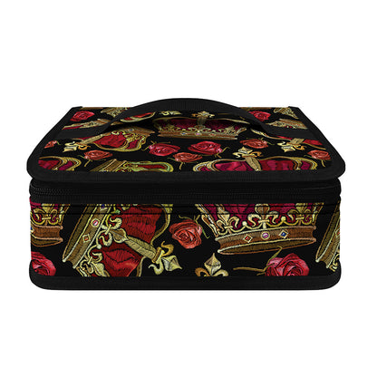 Embroidery Crown Pattern Print Small Lunch Bag