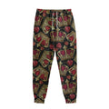 Embroidery Crown Pattern Print Sweatpants