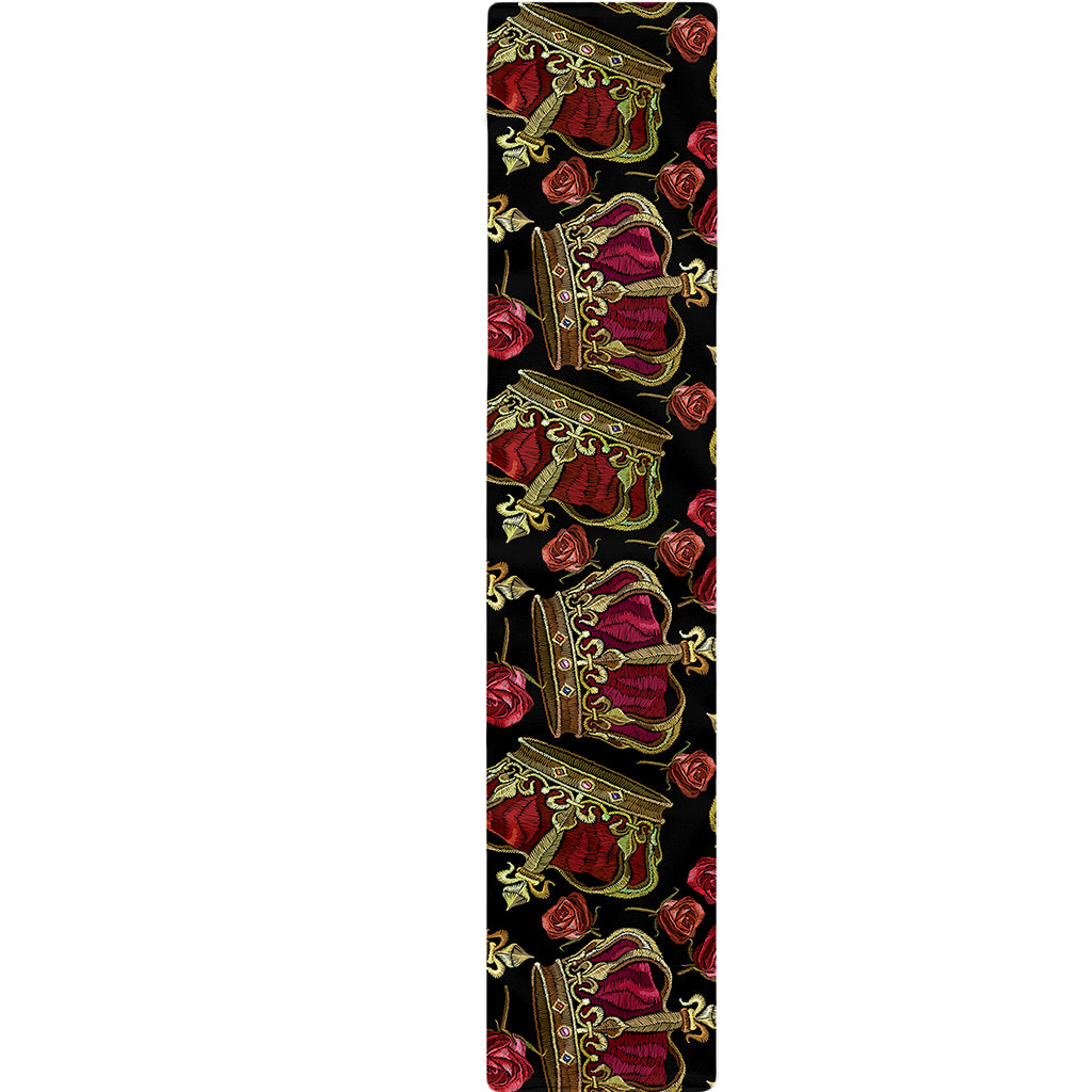Embroidery Crown Pattern Print Table Runner