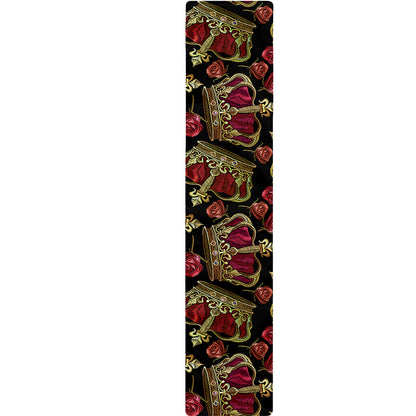 Embroidery Crown Pattern Print Table Runner