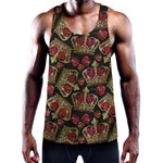 Embroidery Crown Pattern Print Training Tank Top