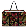 Embroidery Crown Pattern Print Utility Tote Bag