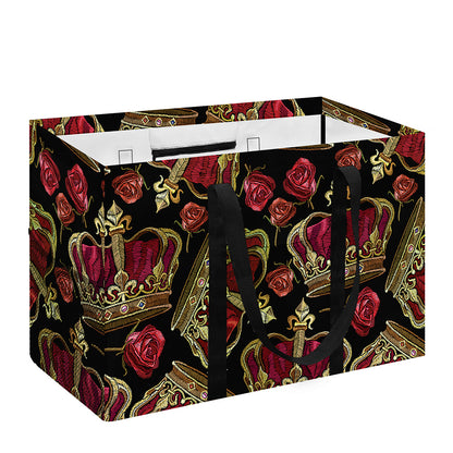 Embroidery Crown Pattern Print Utility Tote Bag