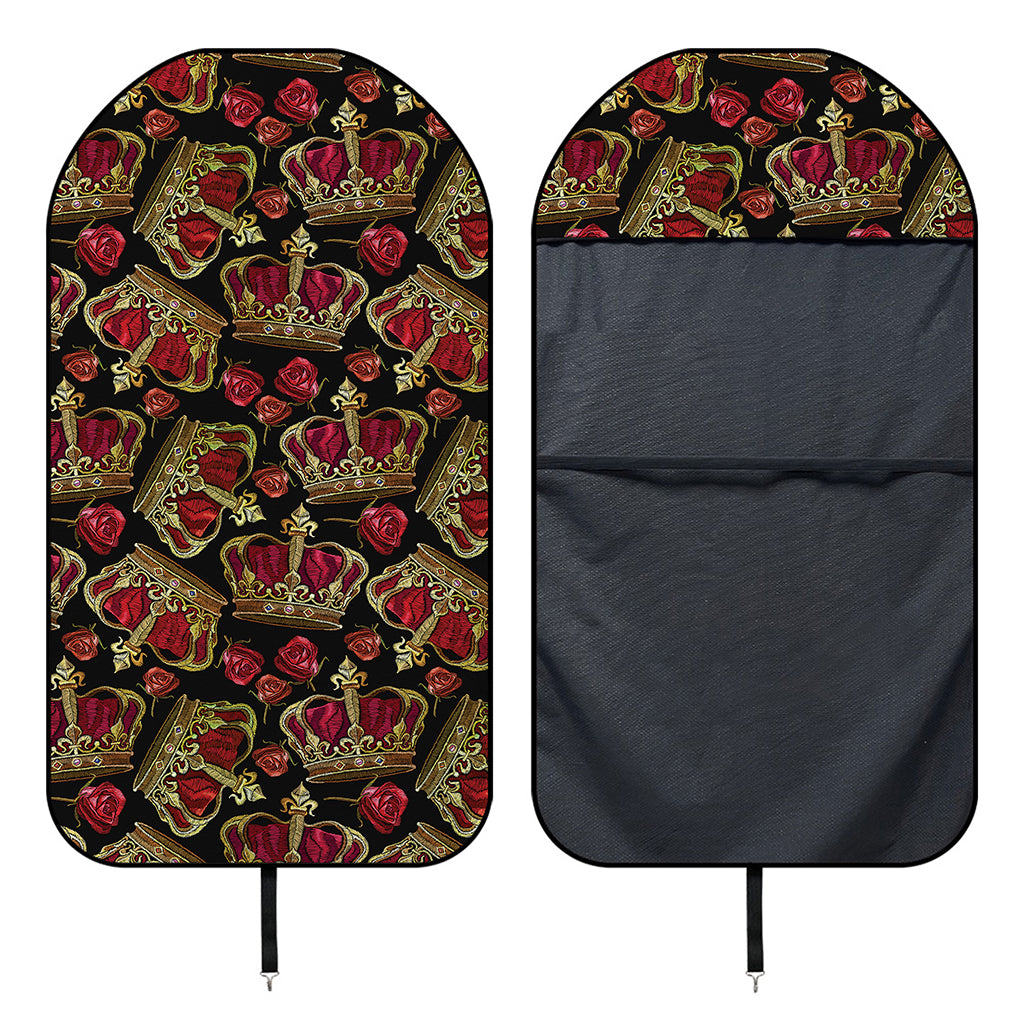 Embroidery Crown Pattern Print Waterproof Car Seat Cover