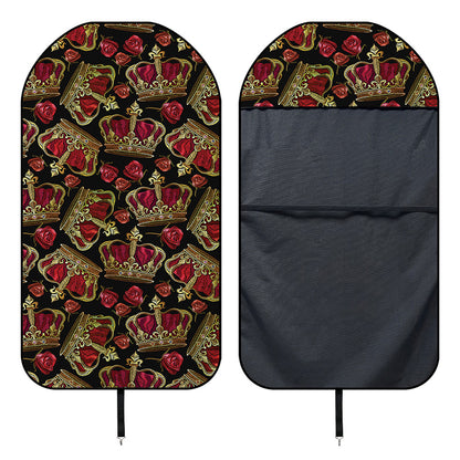 Embroidery Crown Pattern Print Waterproof Car Seat Cover