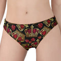 Embroidery Crown Pattern Print Women's Panties