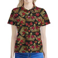 Embroidery Crown Pattern Print Women's Polo Shirt