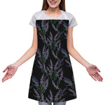 Embroidery Lavender Pattern Print Adjustable Apron