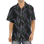 Embroidery Lavender Pattern Print Aloha Shirt