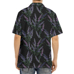 Embroidery Lavender Pattern Print Aloha Shirt