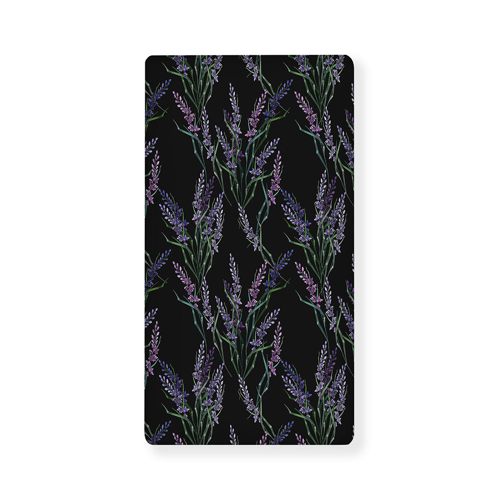 Embroidery Lavender Pattern Print Baby Crib Sheet