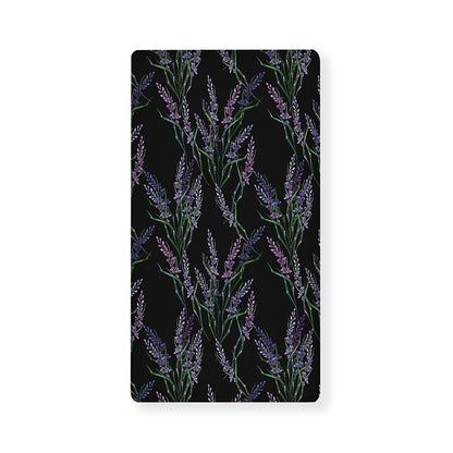 Embroidery Lavender Pattern Print Baby Crib Sheet