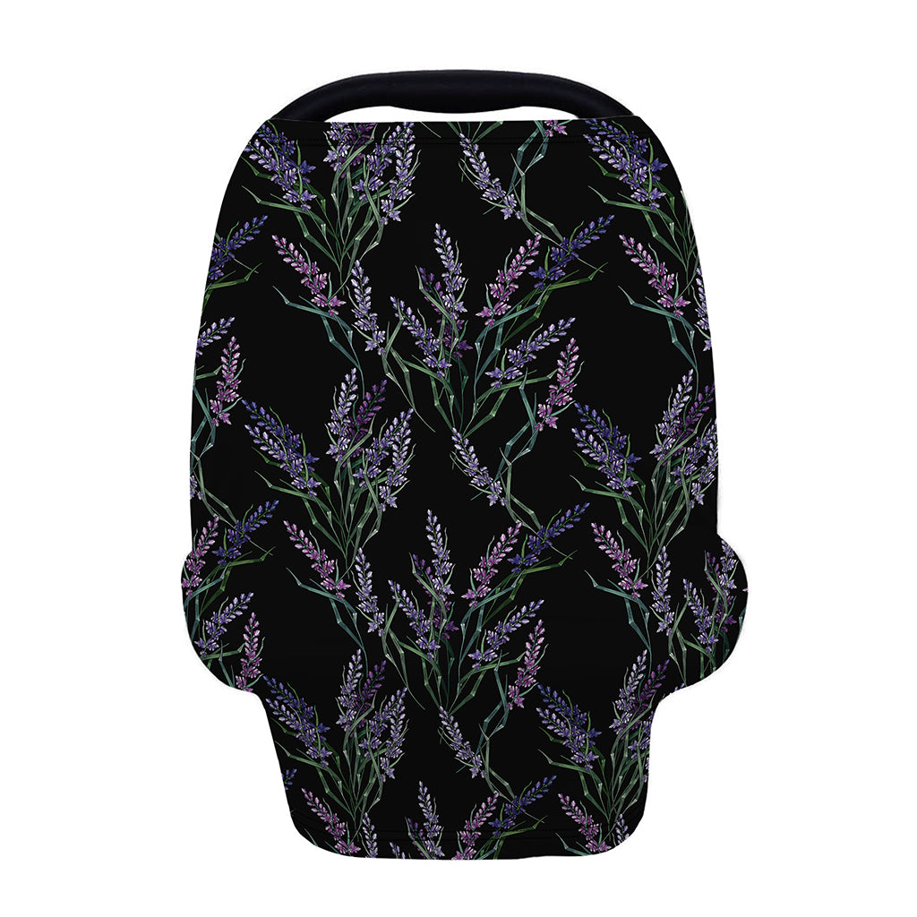 Embroidery Lavender Pattern Print Baby Seat Cover