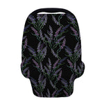 Embroidery Lavender Pattern Print Baby Seat Cover