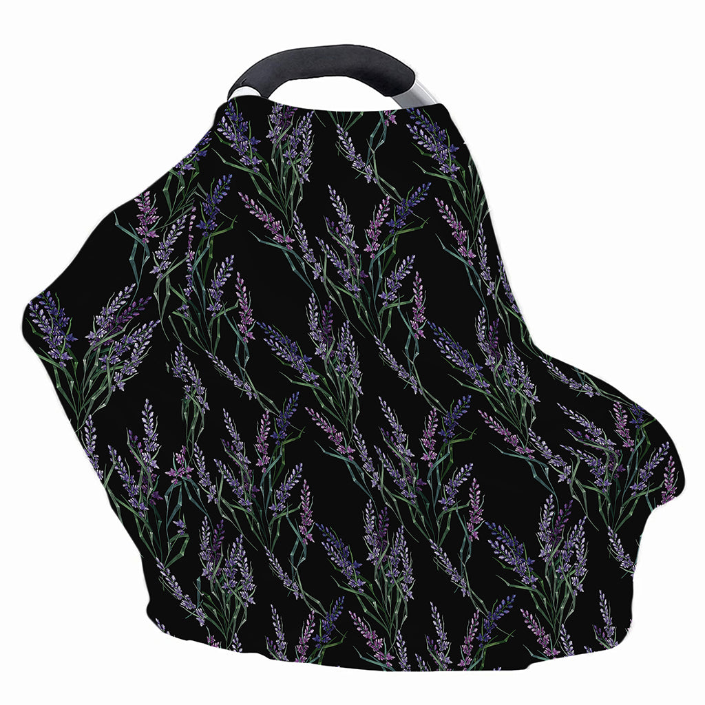 Embroidery Lavender Pattern Print Baby Seat Cover