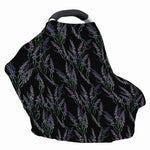 Embroidery Lavender Pattern Print Baby Seat Cover