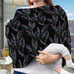 Embroidery Lavender Pattern Print Baby Seat Cover