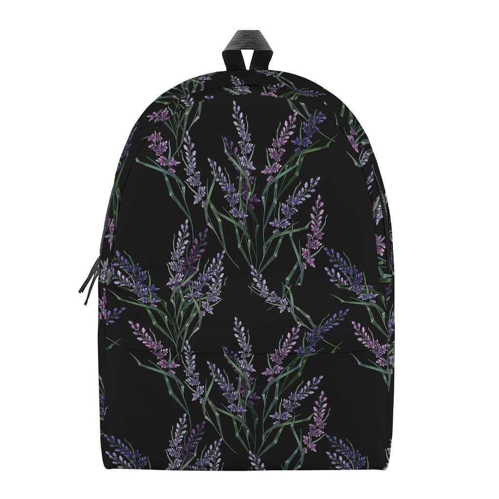 Embroidery Lavender Pattern Print Backpack
