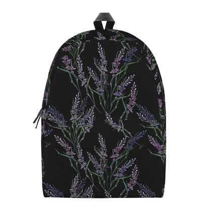 Embroidery Lavender Pattern Print Backpack