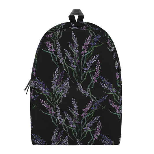Embroidery Lavender Pattern Print Backpack