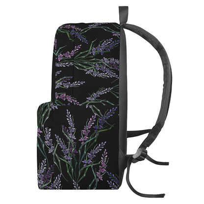 Embroidery Lavender Pattern Print Backpack