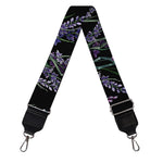 Embroidery Lavender Pattern Print Bag Strap
