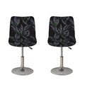 Embroidery Lavender Pattern Print Bar Stool Covers