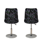 Embroidery Lavender Pattern Print Bar Stool Covers