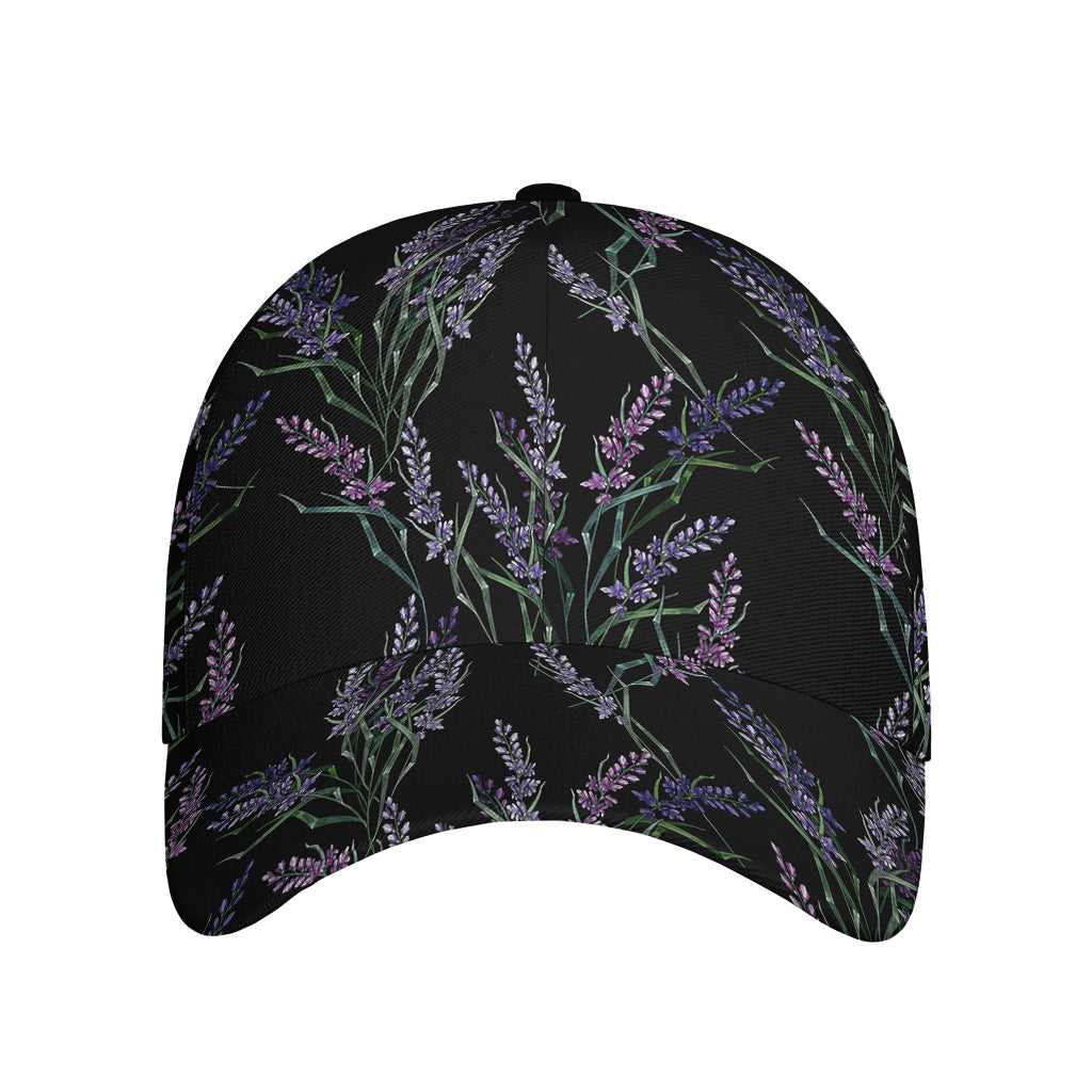 Embroidery Lavender Pattern Print Baseball Cap