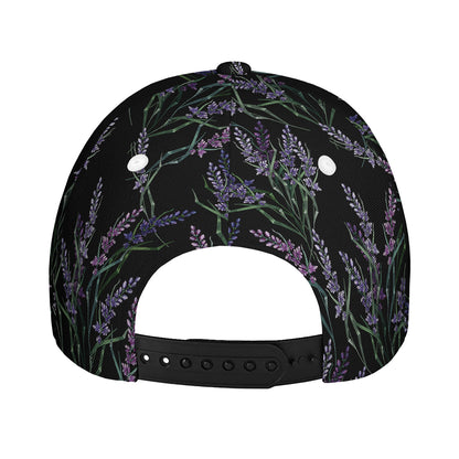 Embroidery Lavender Pattern Print Baseball Cap