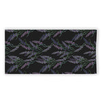 Embroidery Lavender Pattern Print Beach Towel
