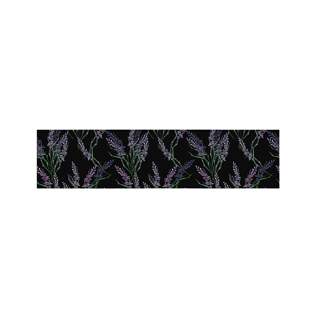 Embroidery Lavender Pattern Print Bed Runner