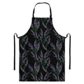 Embroidery Lavender Pattern Print Bib Apron With Pocket