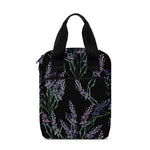 Embroidery Lavender Pattern Print Bible Tote Bag