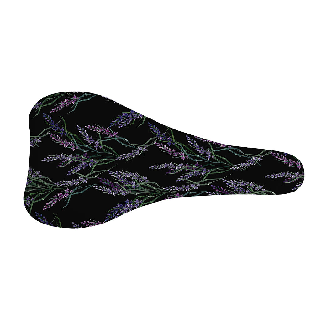 Embroidery Lavender Pattern Print Bicycle Seat Cover