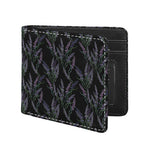 Embroidery Lavender Pattern Print Bifold Wallet