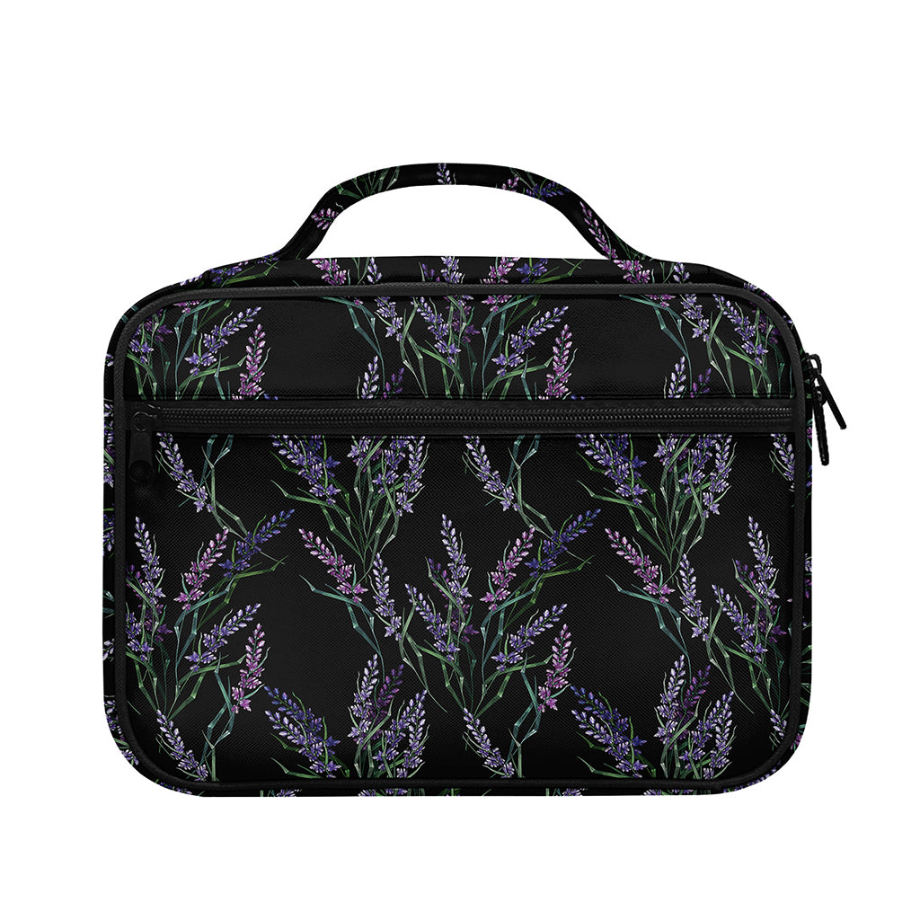Embroidery Lavender Pattern Print Briefcase Bible Bag