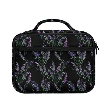 Embroidery Lavender Pattern Print Briefcase Bible Bag