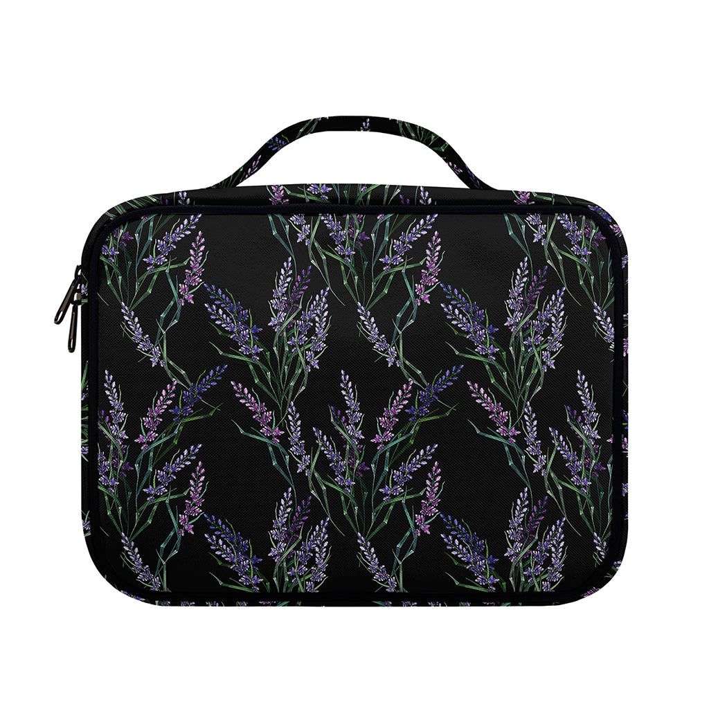 Embroidery Lavender Pattern Print Briefcase Bible Bag