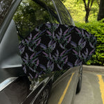 Embroidery Lavender Pattern Print Car Side Mirror Covers