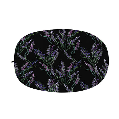 Embroidery Lavender Pattern Print Car Side Mirror Covers