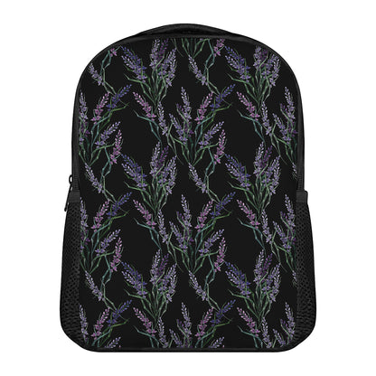 Embroidery Lavender Pattern Print Casual Backpack