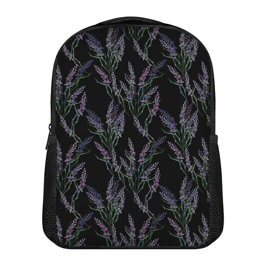 Embroidery Lavender Pattern Print Casual Backpack