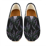 Embroidery Lavender Pattern Print Casual Shoes