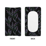 Embroidery Lavender Pattern Print Changing Pad Cover